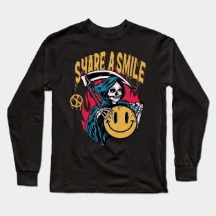 Skull || Share a smile Long Sleeve T-Shirt